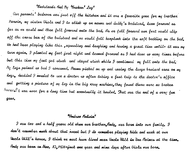 Bedsteads and my Broken Leg AND Andrew Melvin